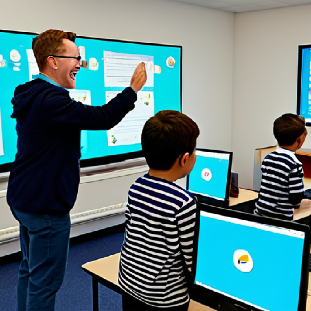 **
"A brightly lit classroom with children fully clothed in appropriate attire, enthusiastically learning to code using Scratch on computers. The teacher, dressed professionally, is assisting a student. The scene showcases colorful animations and games on the screens. Safe for work, appropriate content, family-friendly, perfect anatomy, correct proportions, well-formed hands, professional illustration, high quality."
**