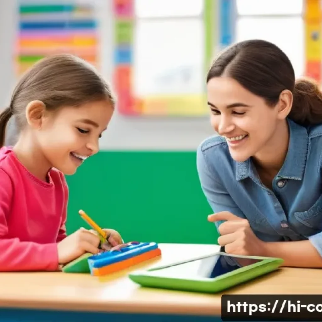 코딩교육지도사와 학습 자료 설계 사례 - **Prompt:** A vibrant and colorful classroom specifically designed for young children, filled with n...