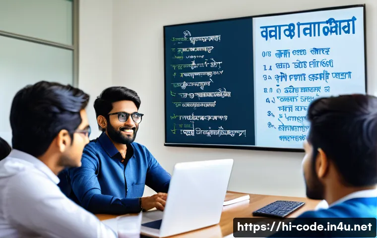 코딩교육지도사 자격증 준비 핵심 과목 - A professional Indian coding instructor teaching a diverse group of Hindi-speaking students in a mod...