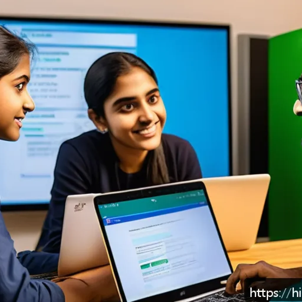 코딩교육지도사 교육 플랫폼 비교 - A modern online learning environment featuring a diverse group of Hindi-speaking students engaging w...