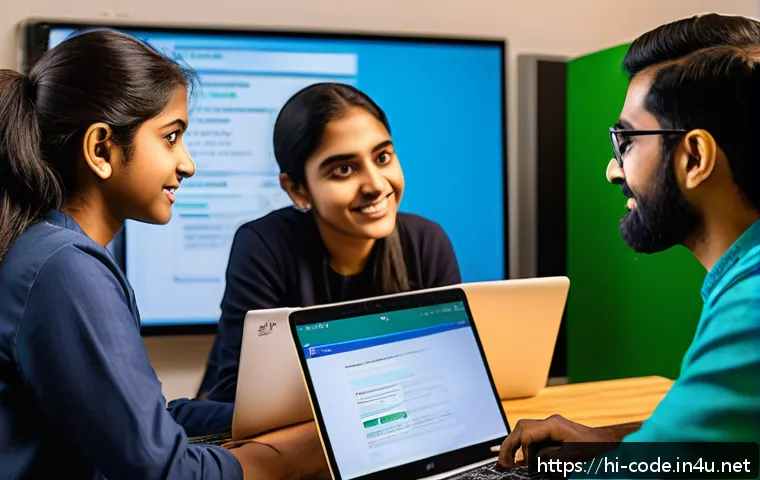 코딩교육지도사 교육 플랫폼 비교 - A modern online learning environment featuring a diverse group of Hindi-speaking students engaging w...