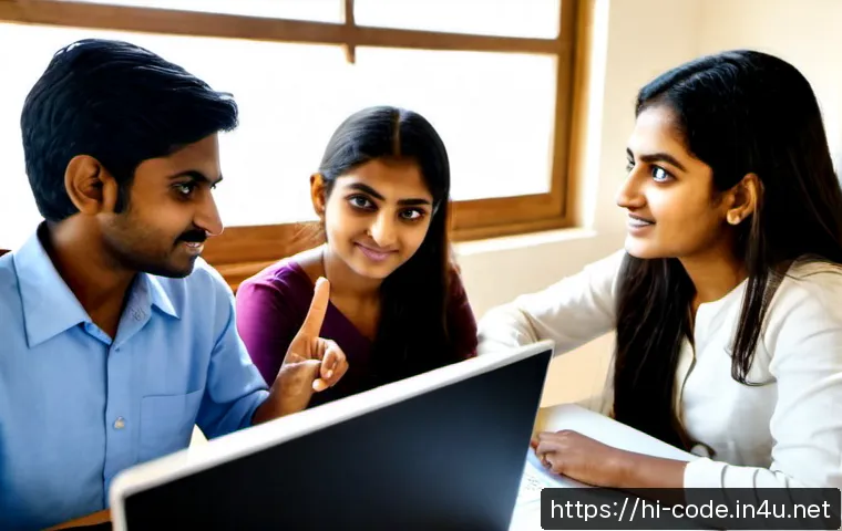 코딩교육지도사 자격증과 평생 교육 연계 - Photorealistic Indian coding education instructor guiding a diverse group of adult lifelong learners...