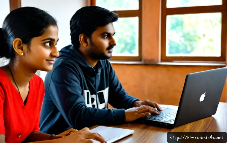 Home 17 코딩교육지도사 스터디 그룹 운영 방법 - Photorealistic study group for coding education instructors in India, four adult learners seated aro...